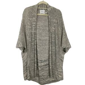 Zara Knit M Long Oversized Cardigan Sweater Dolman Sleeve Open Front Wrap Kimono